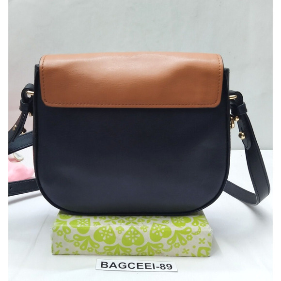 Marc Jacobs Mini Rider Colorblock Brown Leather Saddle Crossbody Bag - Picture 2 of 16